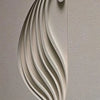 Abstract 3D Relief Beige Geometric Canvas Print – Wabi-Sabi Style