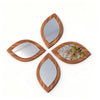 Boho Teardrop Acrylic Mirror Set – 4 Pieces Wall Decor