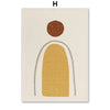 Boho Minimalist Terracotta & Beige Botanical Line Art Canvas Print