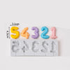 1PCS/2PCS DIY Number Fondant Cake Decorating Silicone Mould Lollipop Chocolate Baking Tool Resin Clay Handmade Gift Making Mold