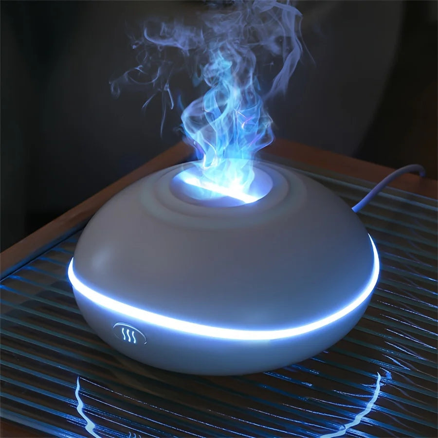 Flame Aroma Humidifier with Colorful LED Lighting