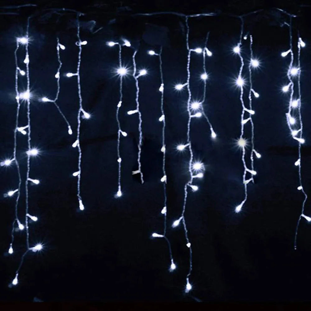 LED Icicle Curtain String Lights – 4M for Outdoor & Indoor Decor