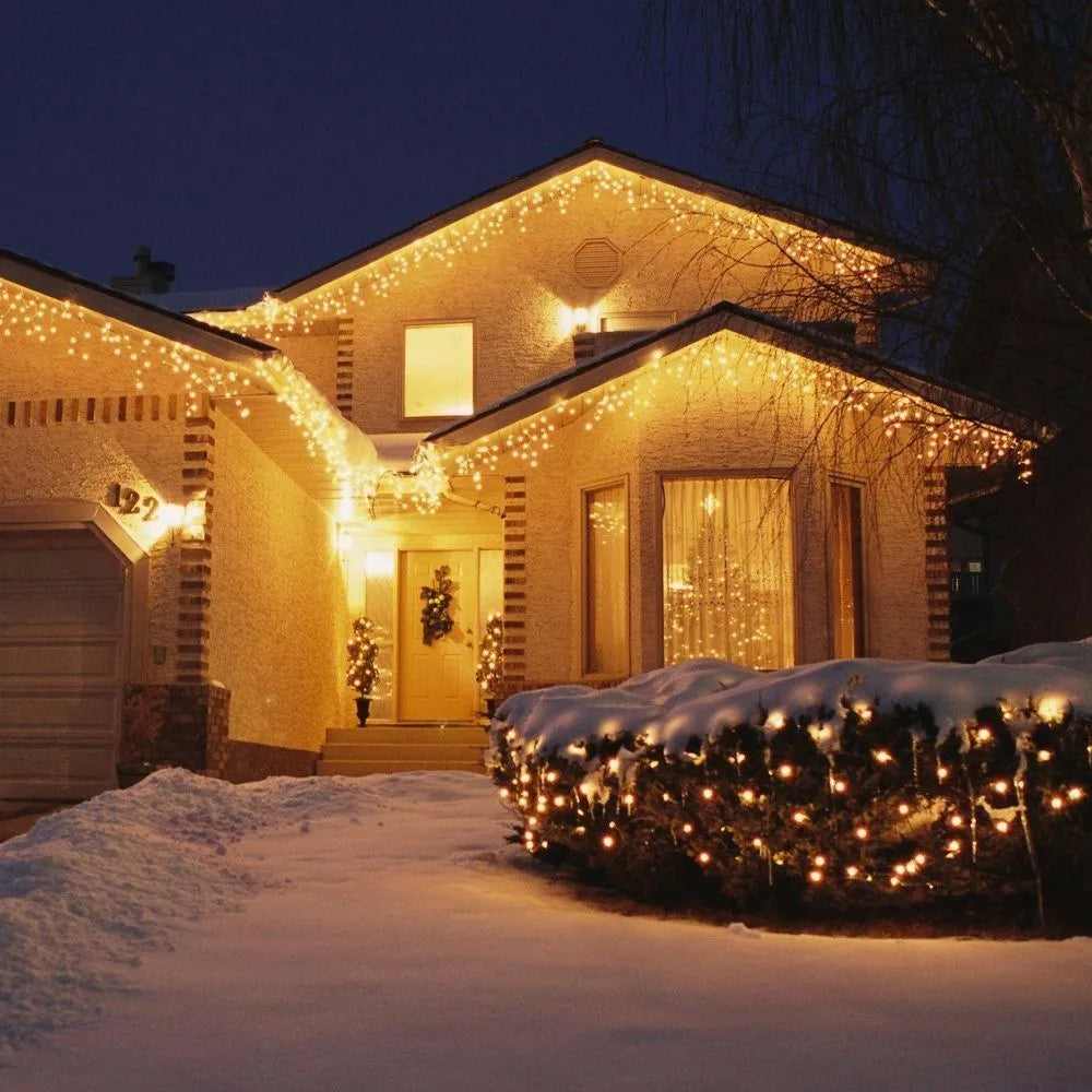 LED Icicle Curtain String Lights – 4M for Outdoor & Indoor Decor