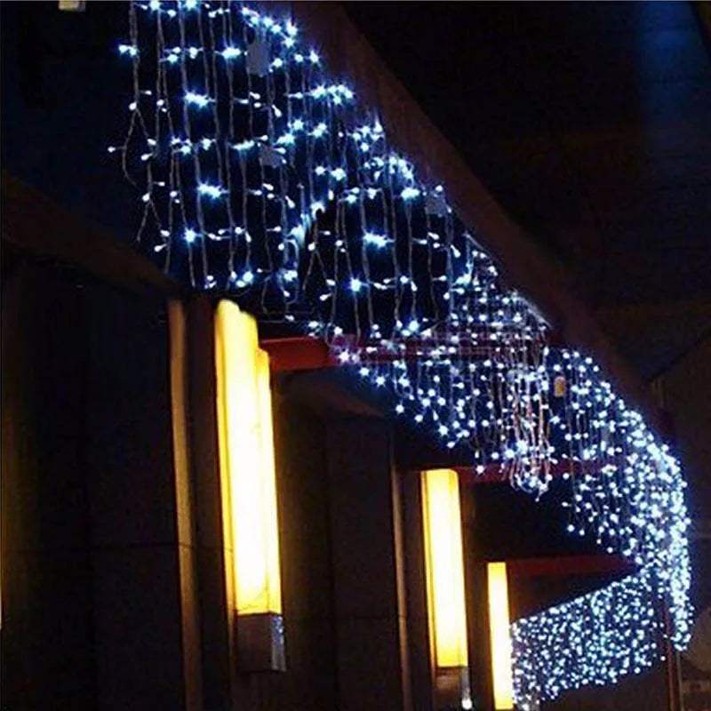 LED Icicle Curtain String Lights – 4M for Outdoor & Indoor Decor