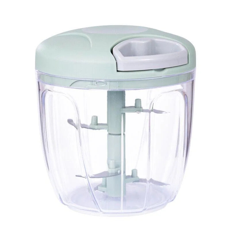 Manual Garlic Chopper & Meat Mincer – Rotating Press Crusher, 500ml or 900ml
