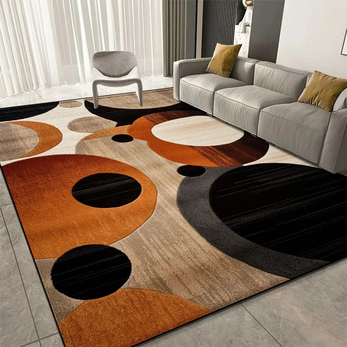 Geometric Print Area Rug – Soft Washable Floor Carpet