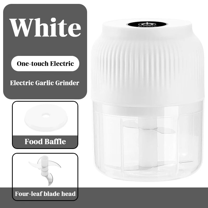 USB Electric Garlic Crusher & Food Chopper – Portable Mini Meat & Vegetable Grinder
