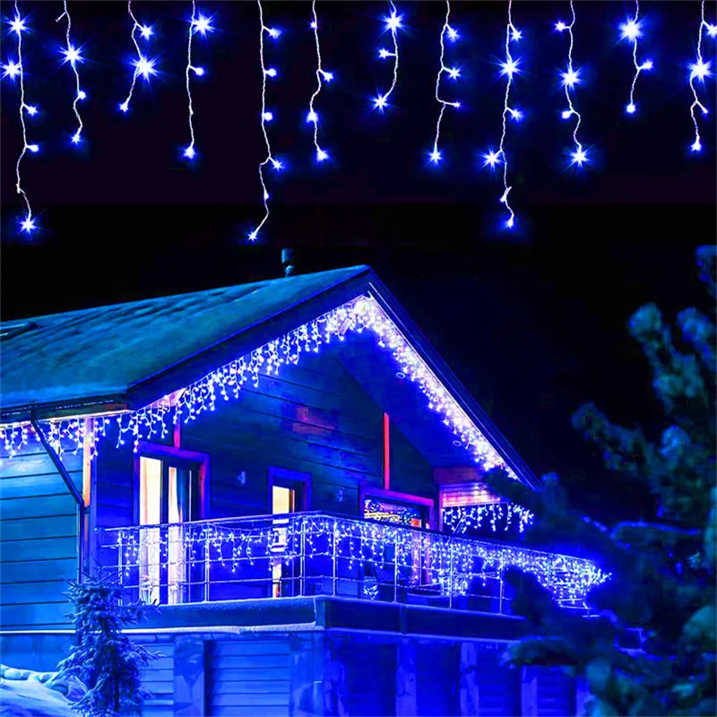 LED Icicle Curtain String Lights – 4M for Outdoor & Indoor Decor