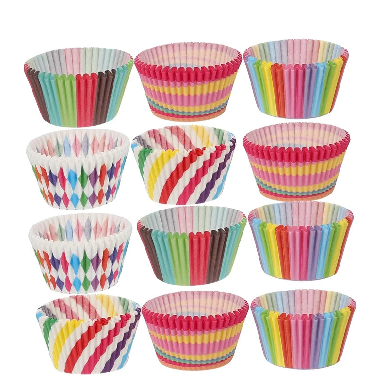 100/1000pcs Cake Paper Cups Mini Cupcake Cups Cake Cupcake Liner Baking Muffin Box Cup Case Tray Cake Molds Kitchen Pastry Tools