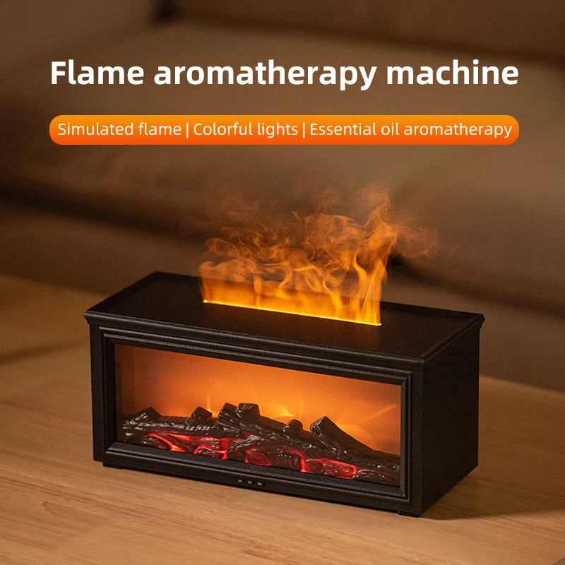 Flame Aromatherapy Diffuser – 7 Color LED