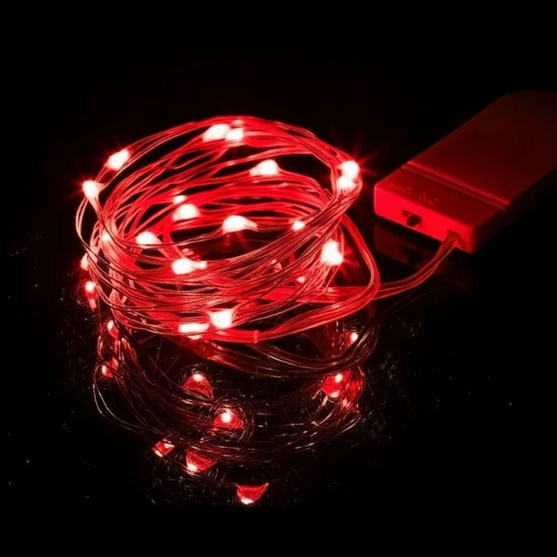 Battery-Operated Fairy String Lights – Waterproof Silver Wire