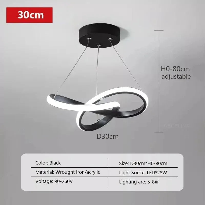 Modern LED Pendant Light – Irregular Streamlined Design