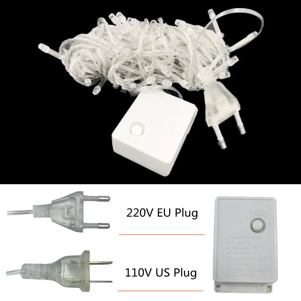 LED Fairy String Lights – 8 Modes, 5M–100M