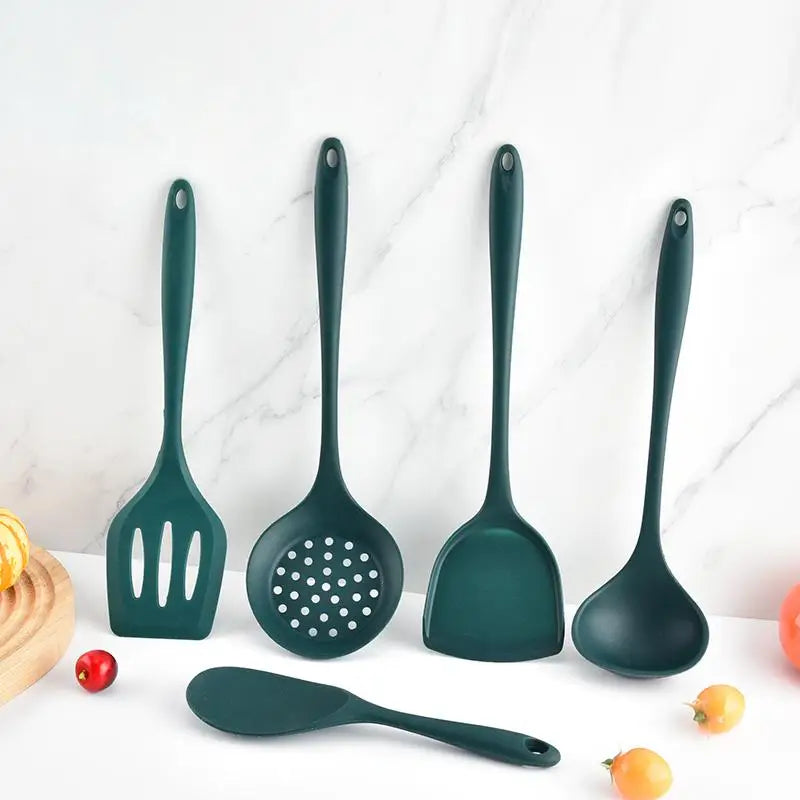 Food-Grade Silicone Kitchen Utensils Set – 5 Pcs, Heat Resistant, Non-Stick