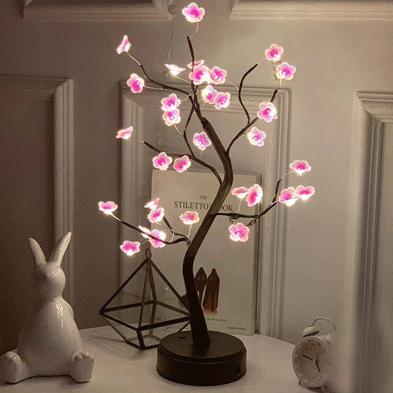 36 LED Ball Table Lamp Switch Christmas Tree Fairy Light Night Lights Home DIY Party Wedding Bedroom Christmas Decoration Gift