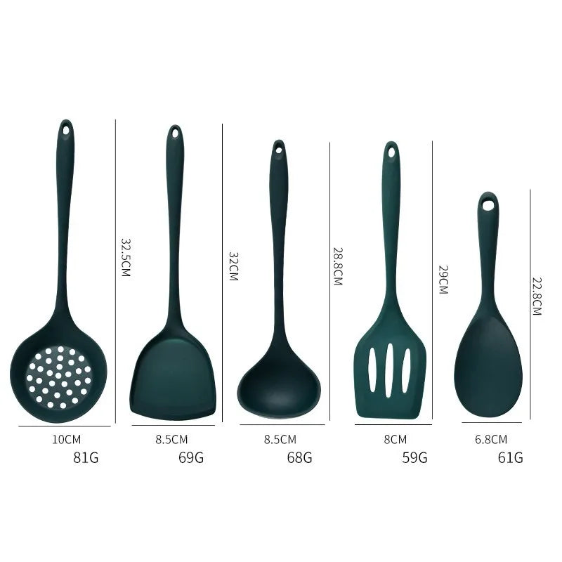 Food-Grade Silicone Kitchen Utensils Set – 5 Pcs, Heat Resistant, Non-Stick