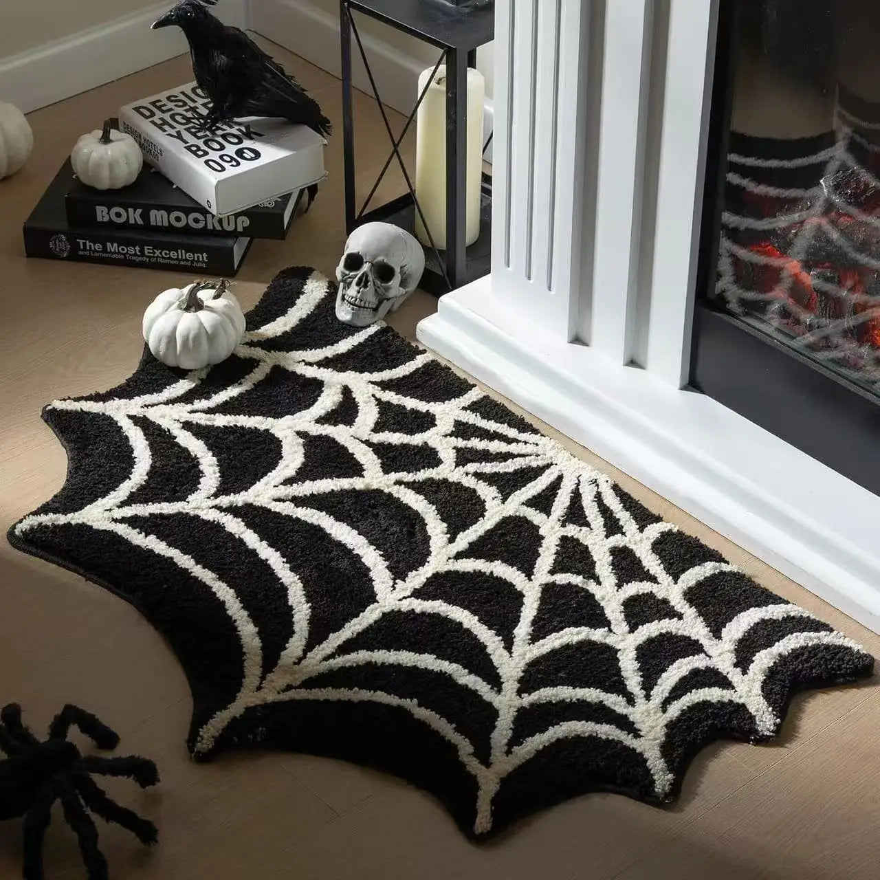 Halloween Spider Web Non-Slip Floor Mat