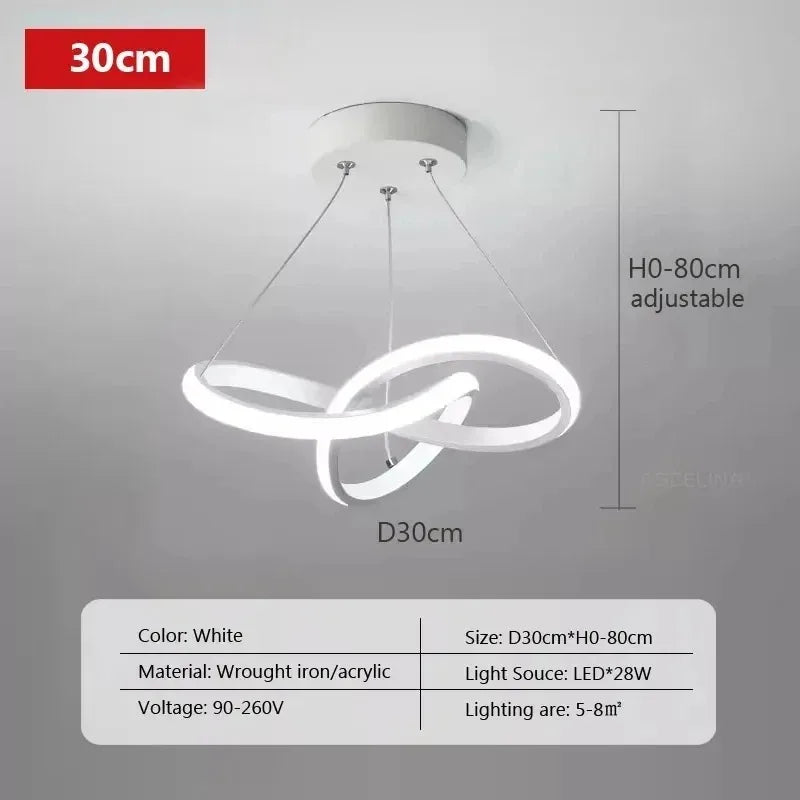 Modern LED Pendant Light – Irregular Streamlined Design