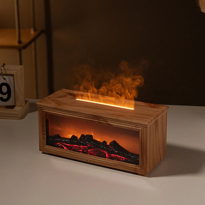 Flame Aromatherapy Diffuser – 7 Color LED