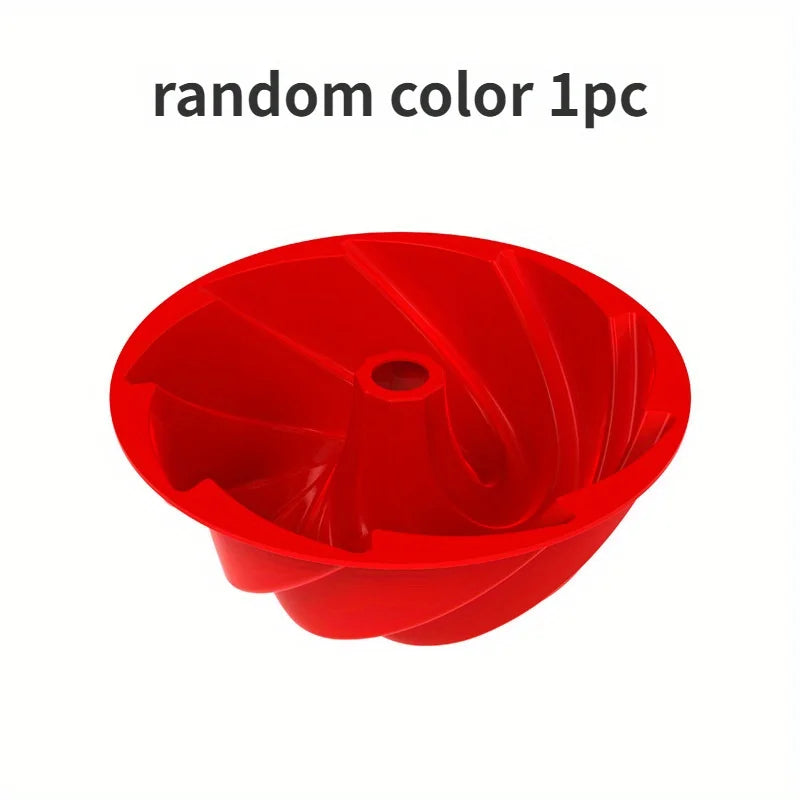 1pc Non-Stick Round Cake Pan, Easy Release Silicone Base for Cakes Bread, 180°C Heat-Resistant Baking Mold, Easy Clean