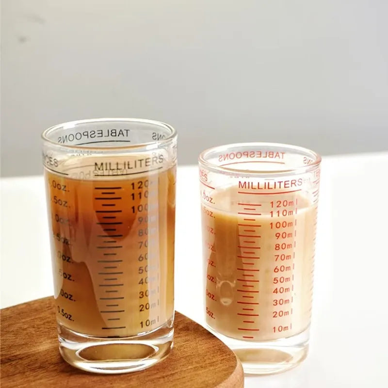 Glass Measuring Cup Set – 120ml Borosilicate, Heat Resistant, Set of 2