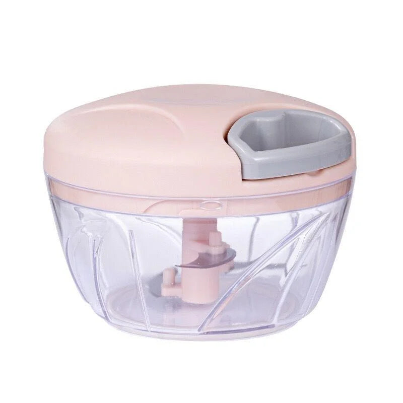 Manual Garlic Chopper & Meat Mincer – Rotating Press Crusher, 500ml or 900ml
