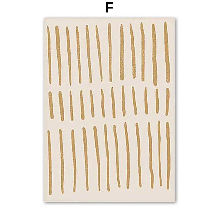 Boho Minimalist Terracotta & Beige Botanical Line Art Canvas Print