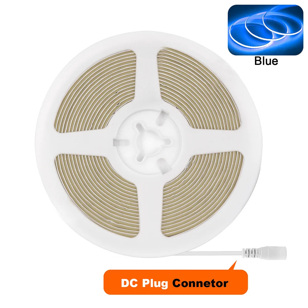 USB 5V COB LED Strip Light – 320 LEDs/m, Flexible Tape, 0.5–5m
