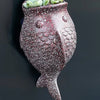 Wall Hanging Fish Flowerpot Rustic Style No-Drill Wall Mounted Planter Planter Pot Vintage Decorative Floral Ware Home Courtyard