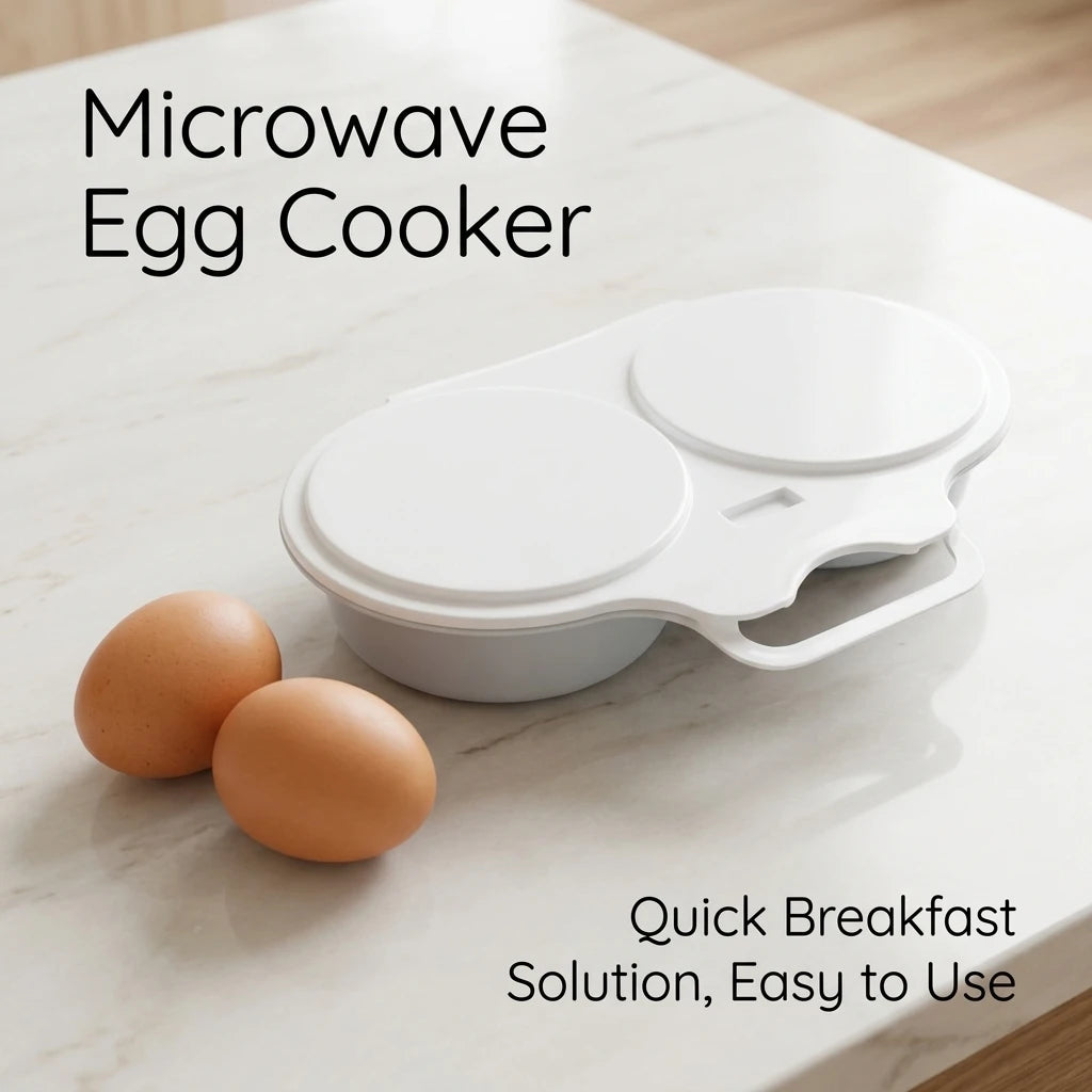 Egg Steamer Microwave Egg Cooker for Home Kitchen Dorm Office Meal Prep Food Grade PP Plastic Breakfast Mold Gray