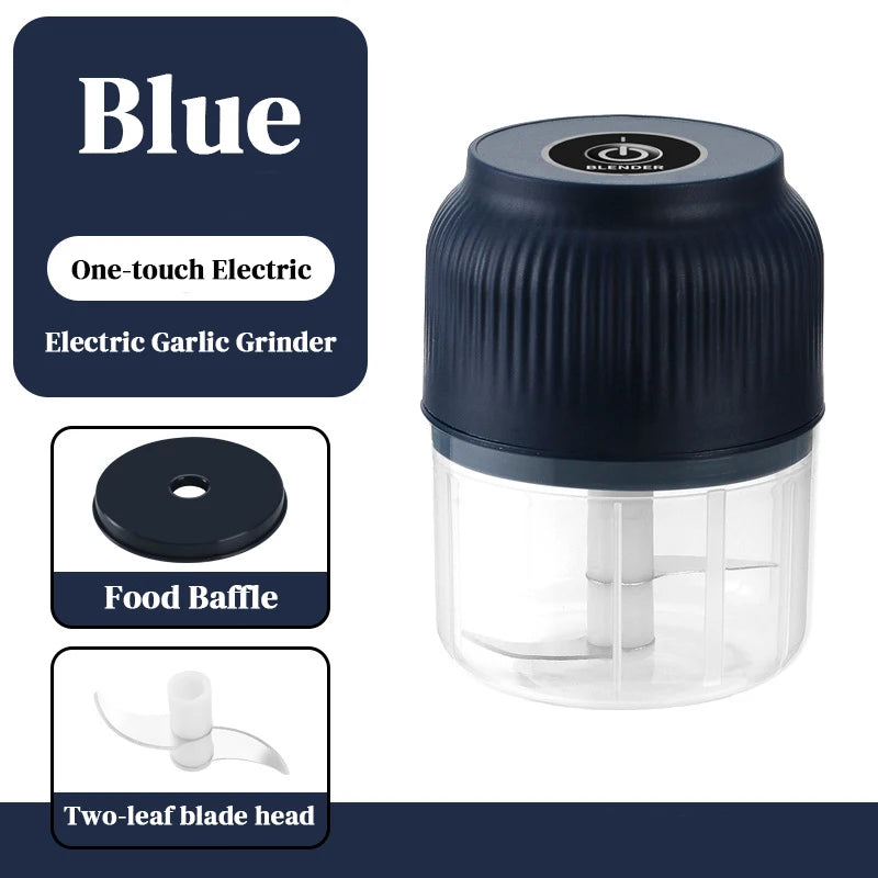 USB Electric Garlic Crusher & Food Chopper – Portable Mini Meat & Vegetable Grinder