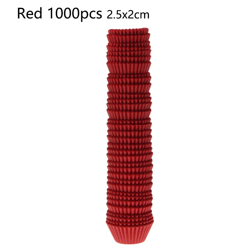 100/1000pcs Cake Paper Cups Mini Cupcake Cups Cake Cupcake Liner Baking Muffin Box Cup Case Tray Cake Molds Kitchen Pastry Tools