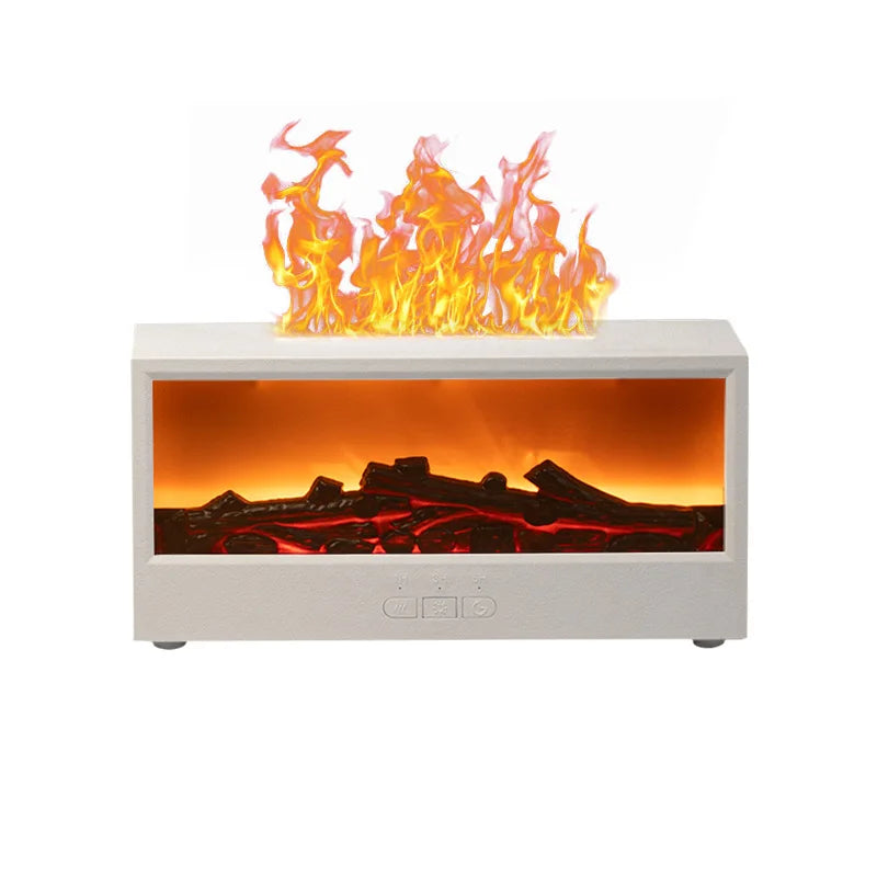 Fireplace Flame Aroma Diffuser with Remote – 7 LED Colors