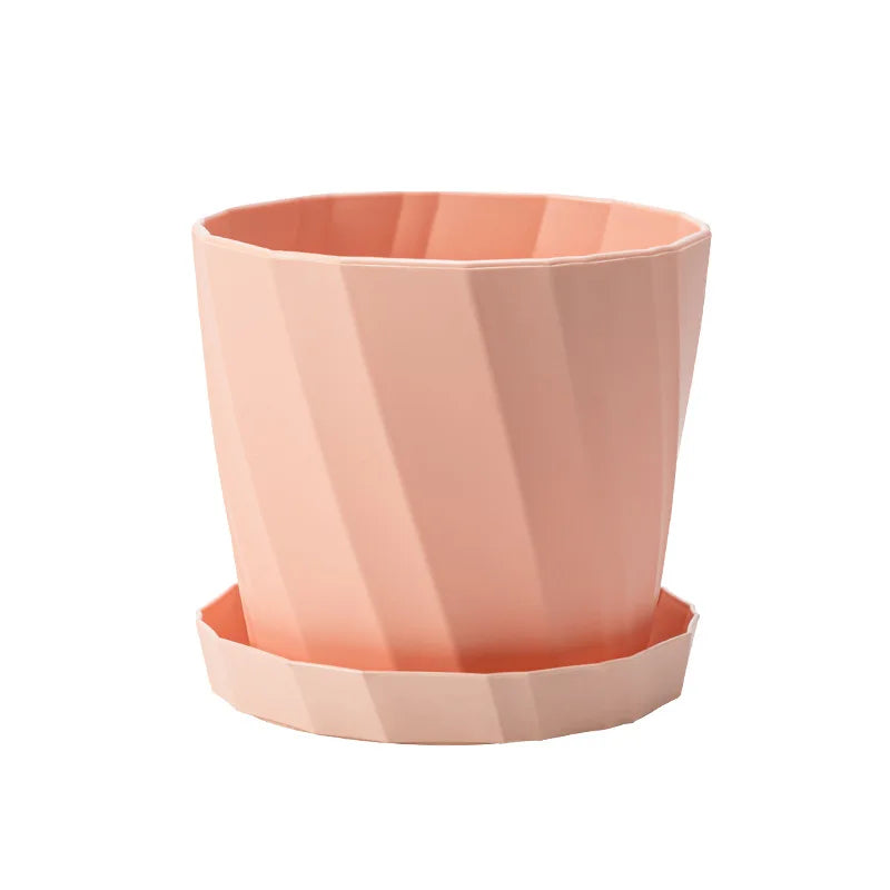 Large Breathable Ceramic-Style Plastic Flower Pot – Simple Modern Design