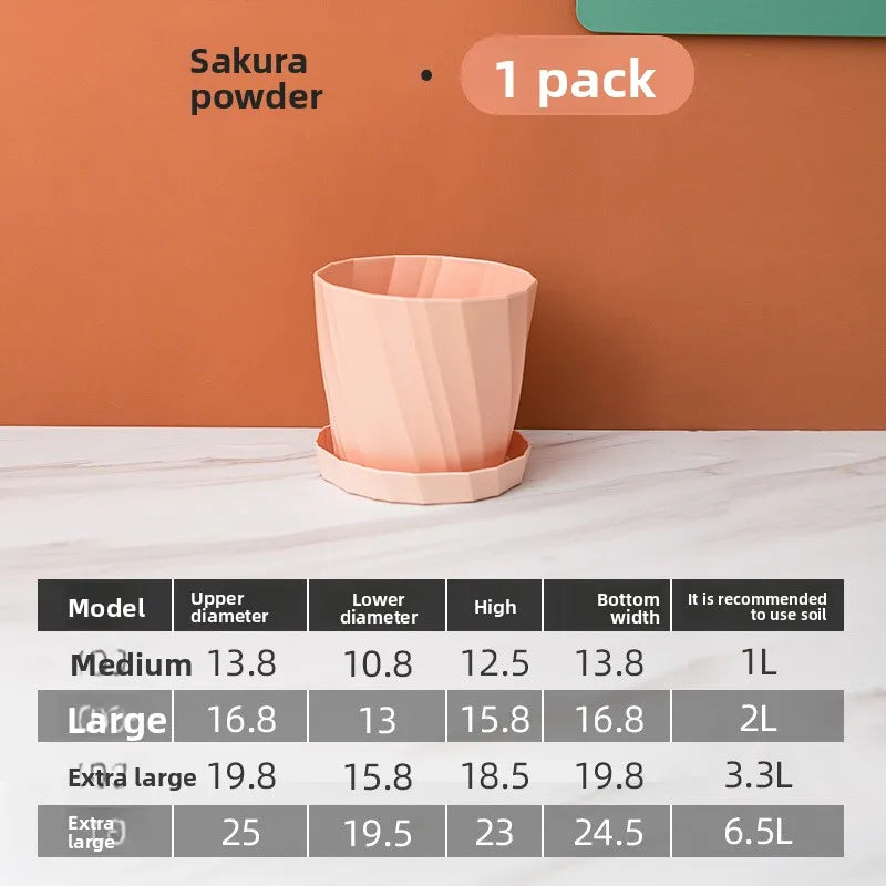Large Breathable Ceramic-Style Plastic Flower Pot – Simple Modern Design