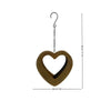 1pc vintage rusted heart hanging planter creative ironwork heart-shaped hollowed-out flower basket