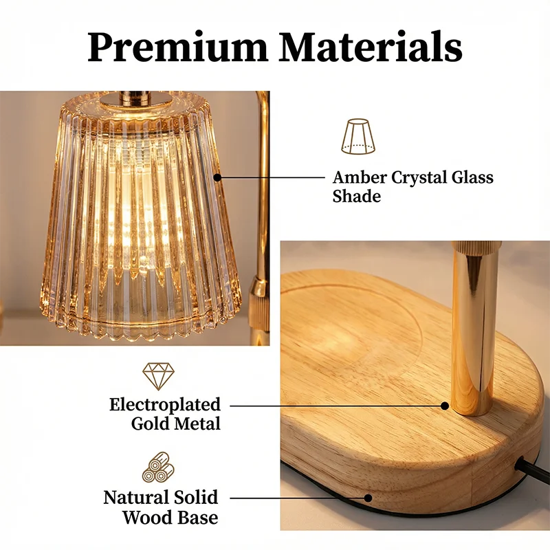 Dimmable Candle Warmer Lamp with Timer – 50W