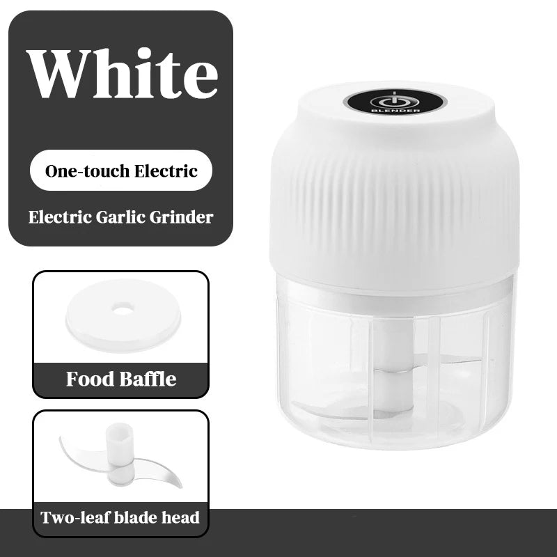 USB Electric Garlic Crusher & Food Chopper – Portable Mini Meat & Vegetable Grinder