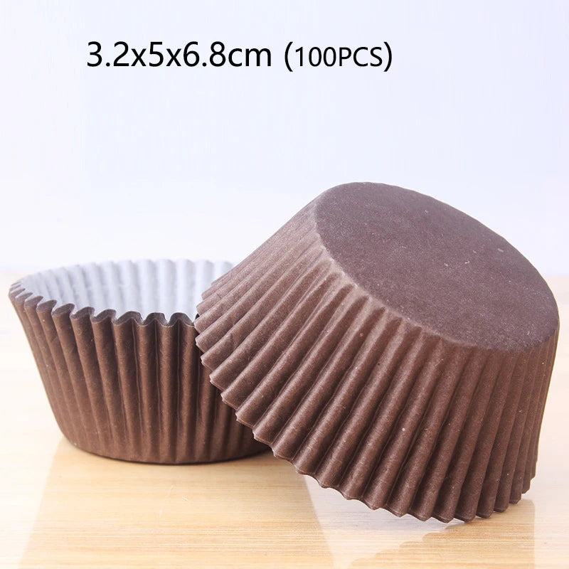 100/1000pcs Cake Paper Cups Mini Cupcake Cups Cake Cupcake Liner Baking Muffin Box Cup Case Tray Cake Molds Kitchen Pastry Tools