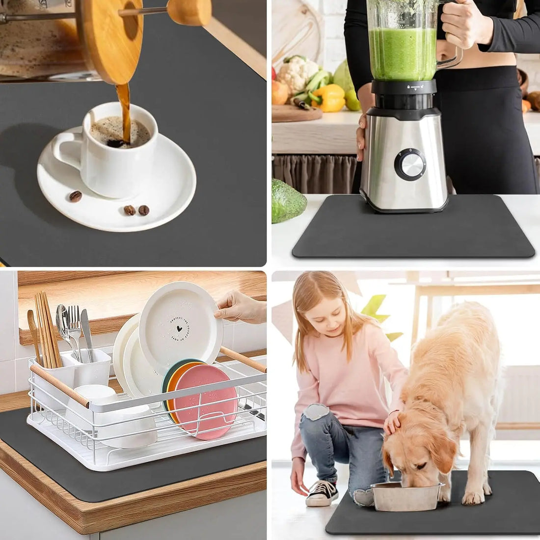 Mandala Print Diatomite Kitchen Drain Mat – Anti-Slip, Absorbent Countertop Pad