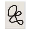Abstract Boho Geometric Line Canvas Print – Black & Beige