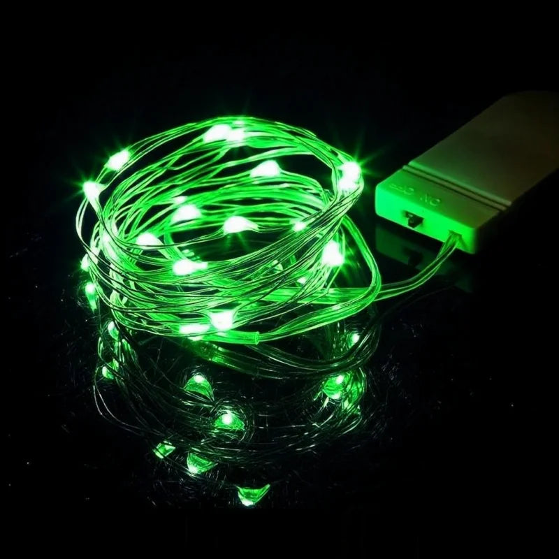 Battery-Operated Fairy String Lights – Waterproof Silver Wire