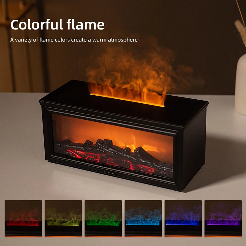 Flame Aromatherapy Diffuser – 7 Color LED