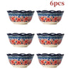 Vintage Floral Ceramic Bowl – Multi-Use for Soup, Rice & Noodles