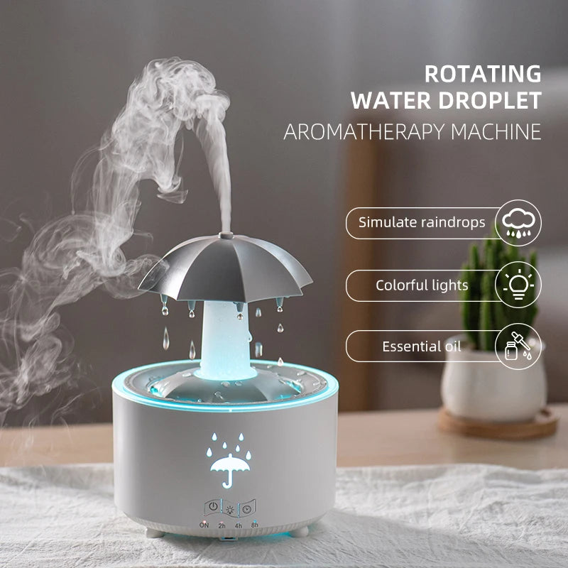 Cloud Rain Humidifier with Remote & Night Light