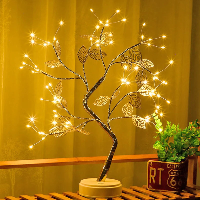 36 LED Ball Table Lamp Switch Christmas Tree Fairy Light Night Lights Home DIY Party Wedding Bedroom Christmas Decoration Gift