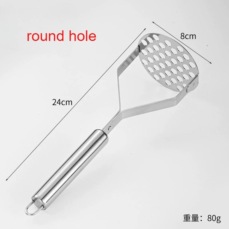 Stainless Steel Potato Masher – Ergonomic Non-Slip Vegetable Press