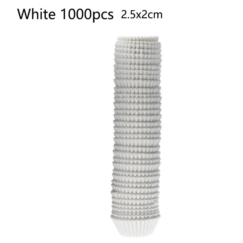 100/1000pcs Cake Paper Cups Mini Cupcake Cups Cake Cupcake Liner Baking Muffin Box Cup Case Tray Cake Molds Kitchen Pastry Tools