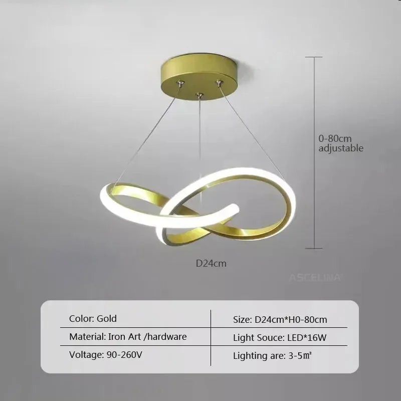 Modern LED Pendant Light – Irregular Streamlined Design