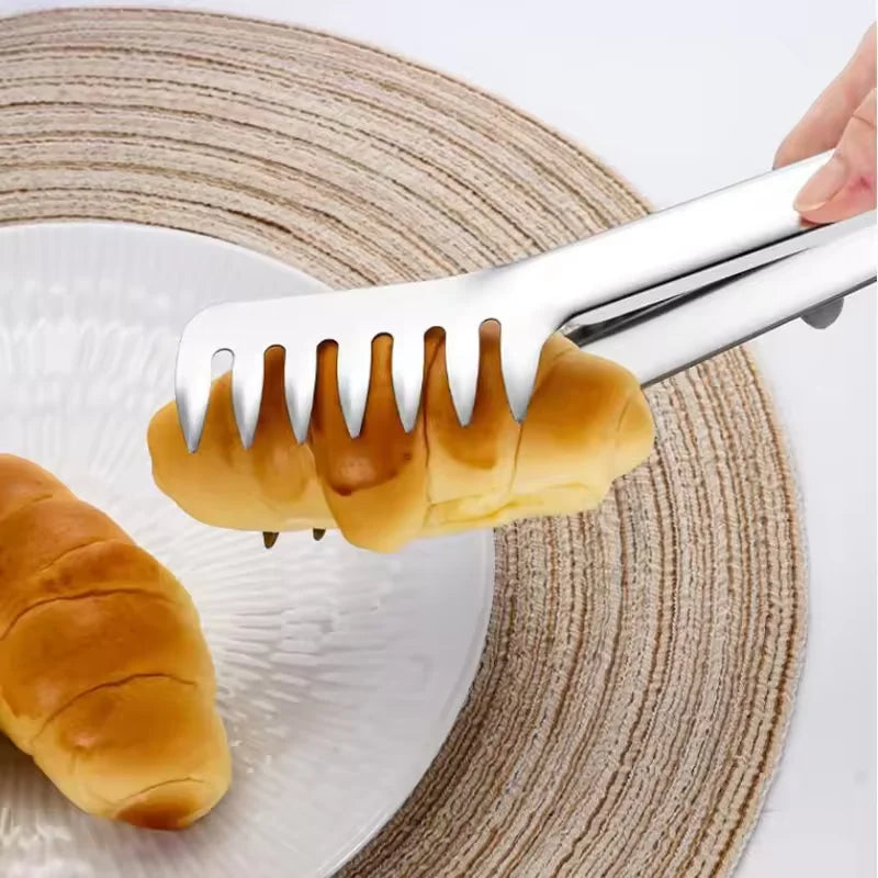 Stainless Steel Spaghetti & Noodle Tongs – 9 Inch Kitchen Serving Clip